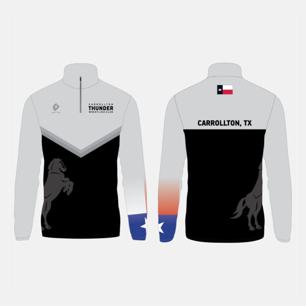 1/4 Zipper Black & Grey