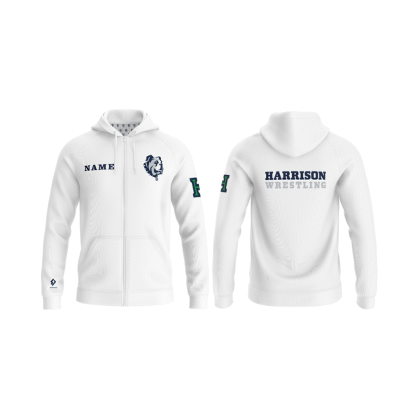 Full Zipper Hoodie white