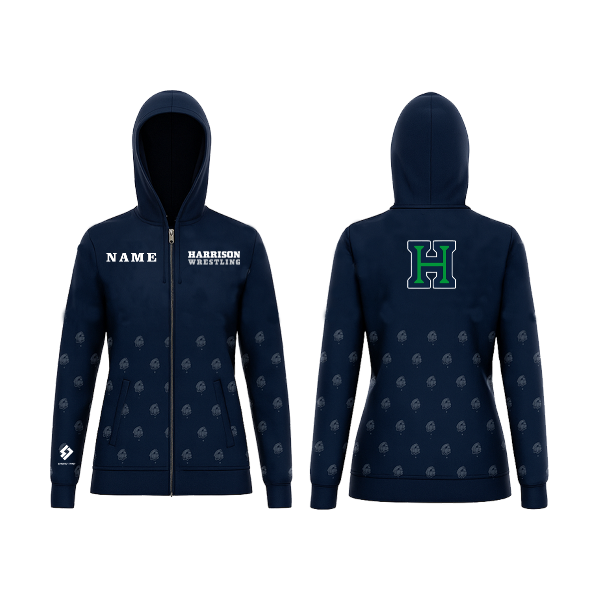 Women-Full Zip Hoodie-multiple dogs