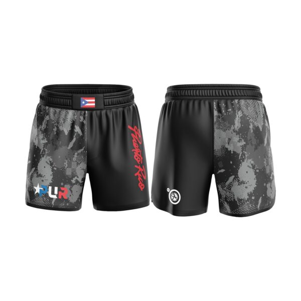 Black Puerto Rico Camo Shorts